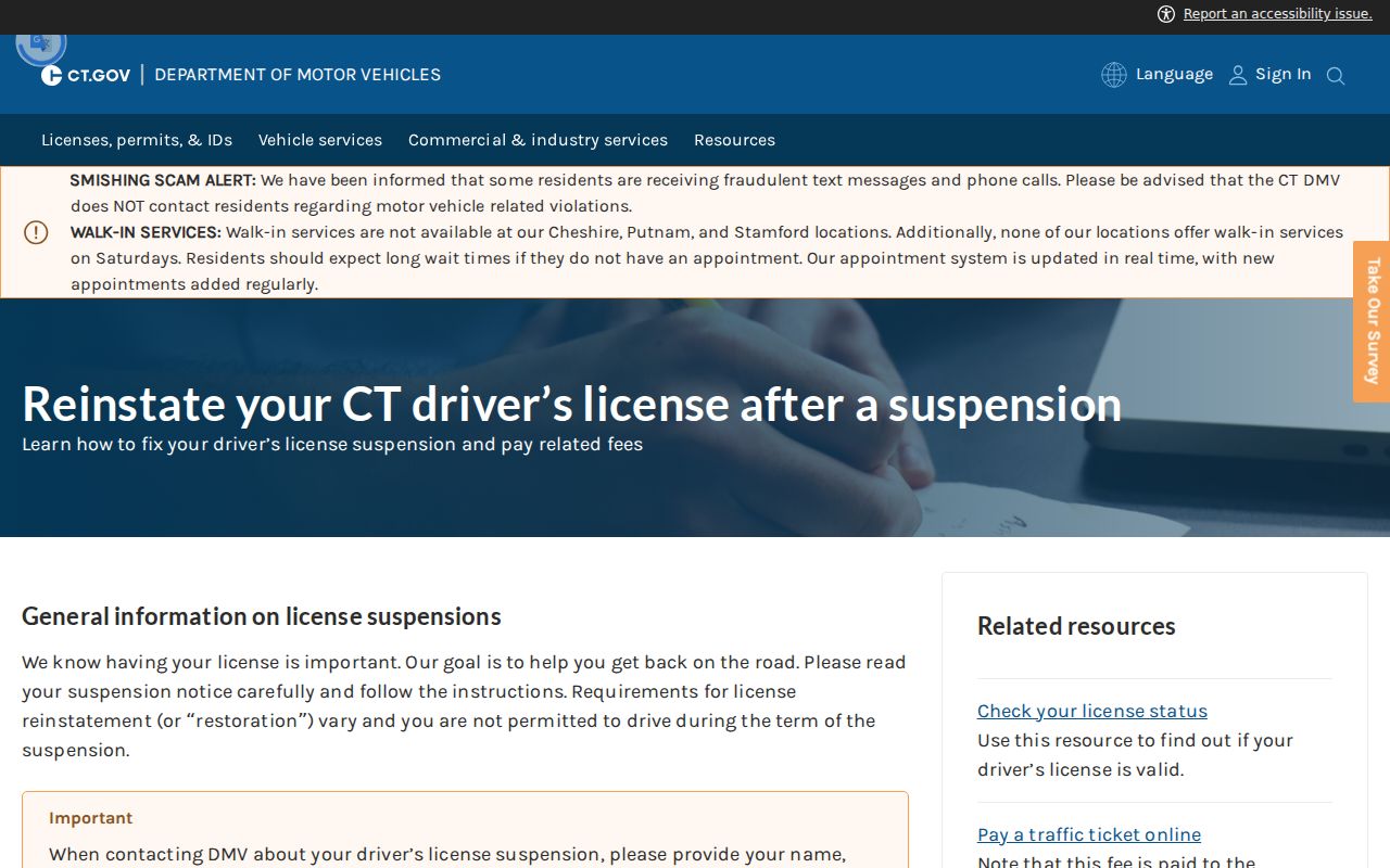 Connecticut DMV restoration guidance after a Windham traffic court matter